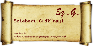 Sziebert Gyöngyi névjegykártya