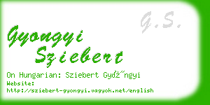 gyongyi sziebert business card